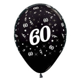 Black 60th Birthday Balloons - The Party Room
